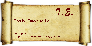 Tóth Emanuéla névjegykártya